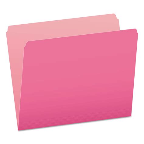 pink file folders